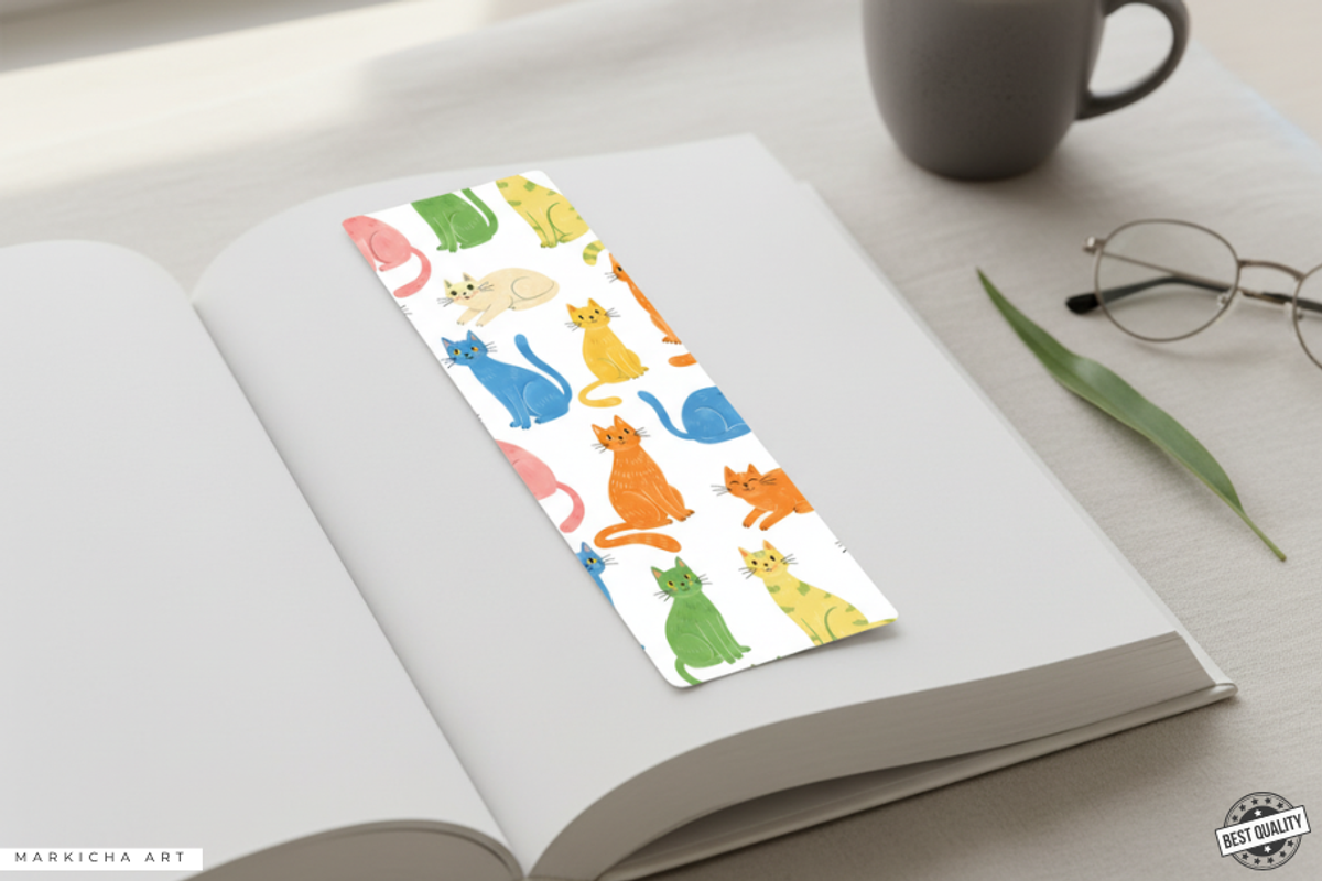 Whimsy Cats Bookmarks Png Bundle, an Animal Illustration by Markicha Art (Photo 11 of 12)