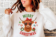 Funny Cow Merry Christmas PNG, an Illustration by SinaCreation (Thumbnail 3 of 7)