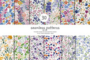 wildflower seamless pattern bundle, a Pattern Graphic by Patishop Art (Thumbnail 1 of 15)