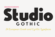 Studio Gothic - 24 fonts, a Sans Serif Font by Zetafonts (Thumbnail 1 of 9)