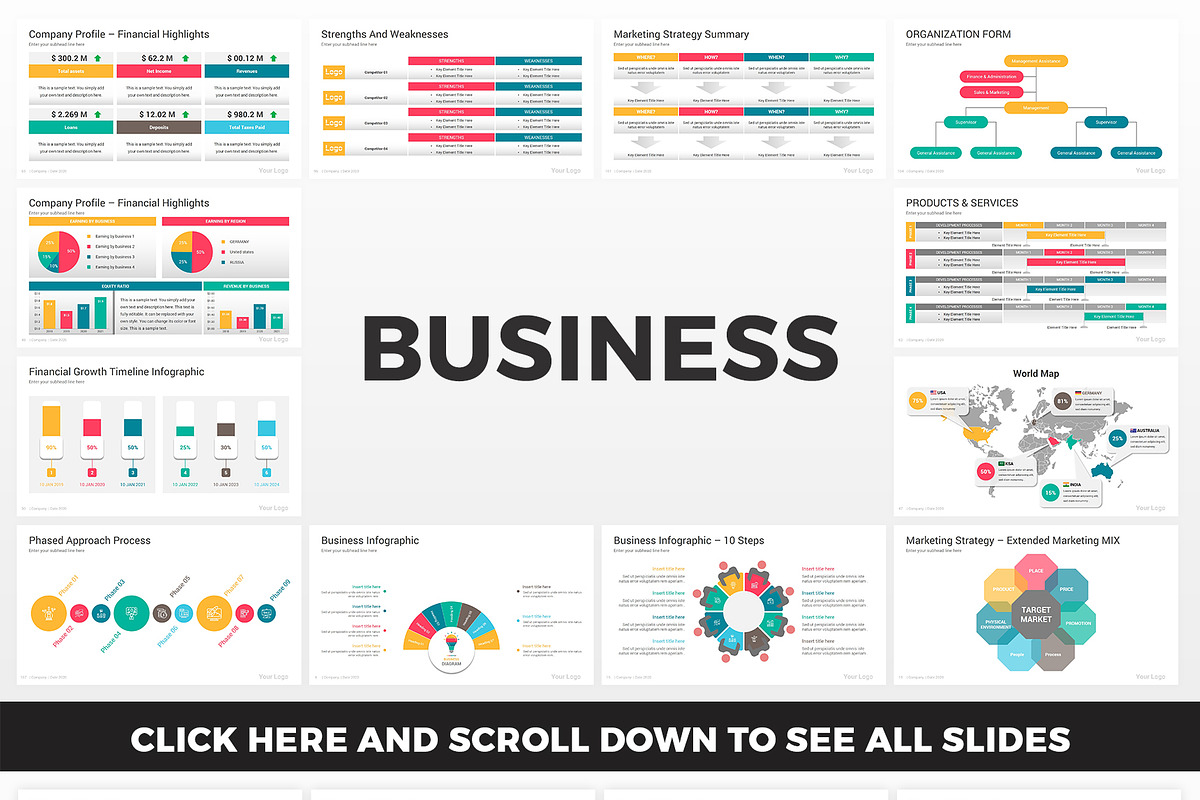 2700 Infographics Templates, a Presentation Template by SlideOne (Photo 12 of 35)