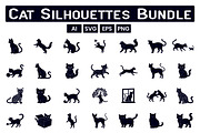 Cats Silhouette Pack, an Illustration by Creative_View (Thumbnail 1 of 4)