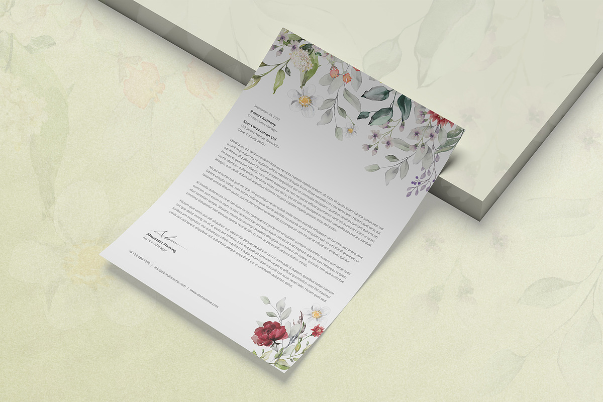 Letterhead Template, a Stationery Template by DesignDevisers (Photo 4 of 10)