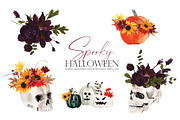 Watercolor flower - Spooky Halloween, an Illustration by Beigetime (Thumbnail 3 of 9)
