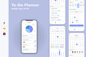 To-Do Planner Mobile App UI Kit, an UI Kit Template by uicube