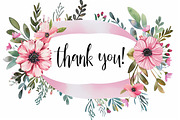 Thank You Card Set - Watercolor, an Illustration by hafijul (Thumbnail 4 of 13)