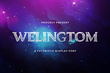 Welingtom - Futuristic Display Font