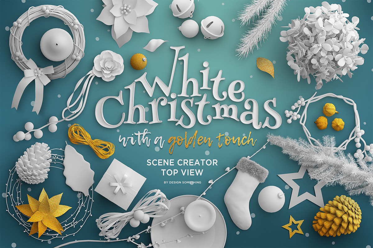 Christmas Top View Scene Creator, a Product Mockup by DesignSomething (Photo 1 of 5)