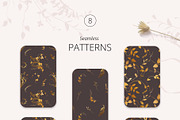 GOLDEN PLANTS leaves and flowers, a Decorative Illustration by Yuliia Lashevska (Thumbnail 7 of 12)