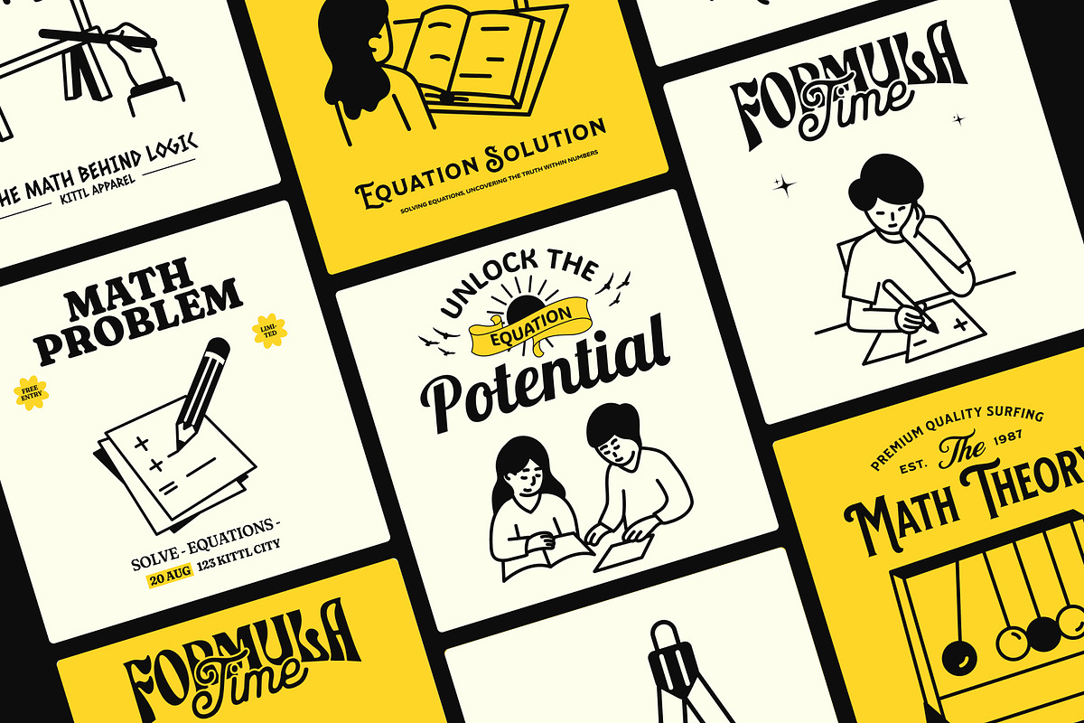 Math Doodles, an Outline Icon by Vectors Market (Photo 3 of 9)