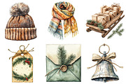 Neutral Rustic Christmas Clipart Bun, an Illustration by Daily.Designs (Thumbnail 4 of 5)