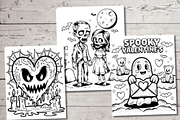 Spooky Valentine’s Day Coloring Page, a Seasonal Illustration by Ink Gallery (Thumbnail 7 of 8)