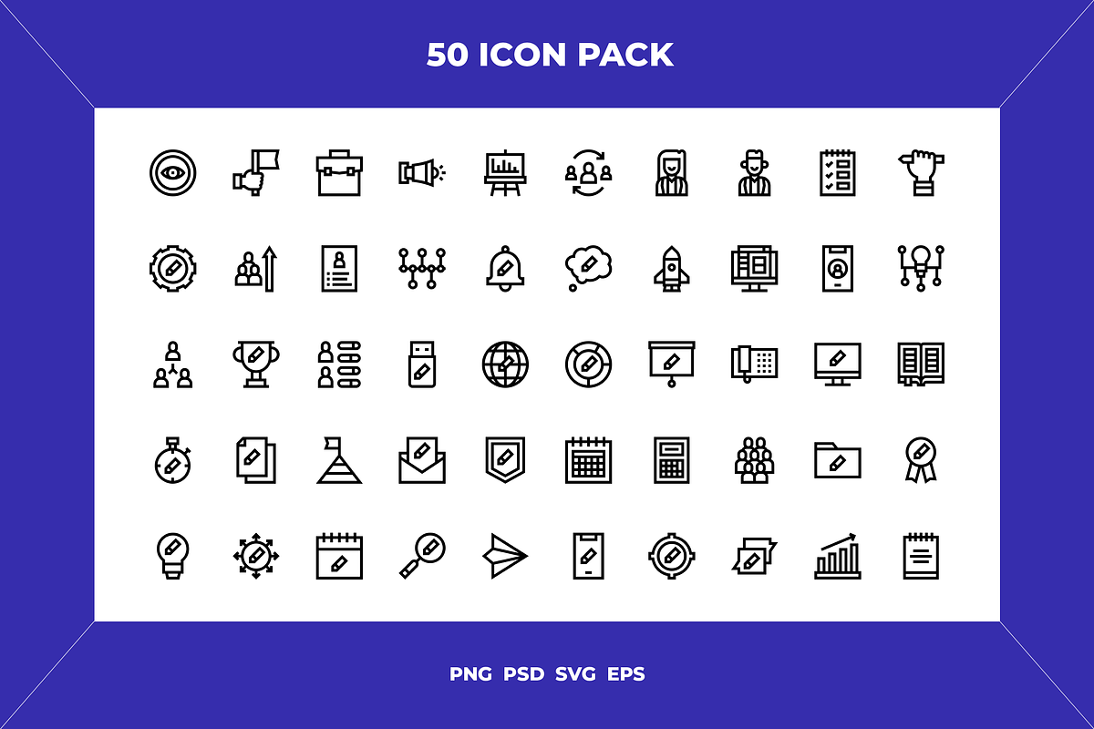 Task and project management icons, an Outline Icon by Wencory (Photo 1 of 2)