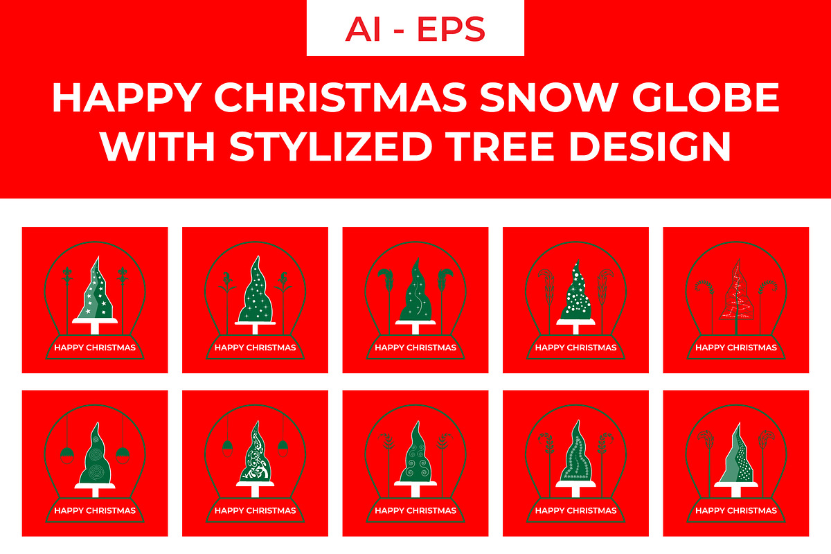 Happy Christmas Design, a Decorative Illustration by Lakhan1998 (Photo 1 of 6)