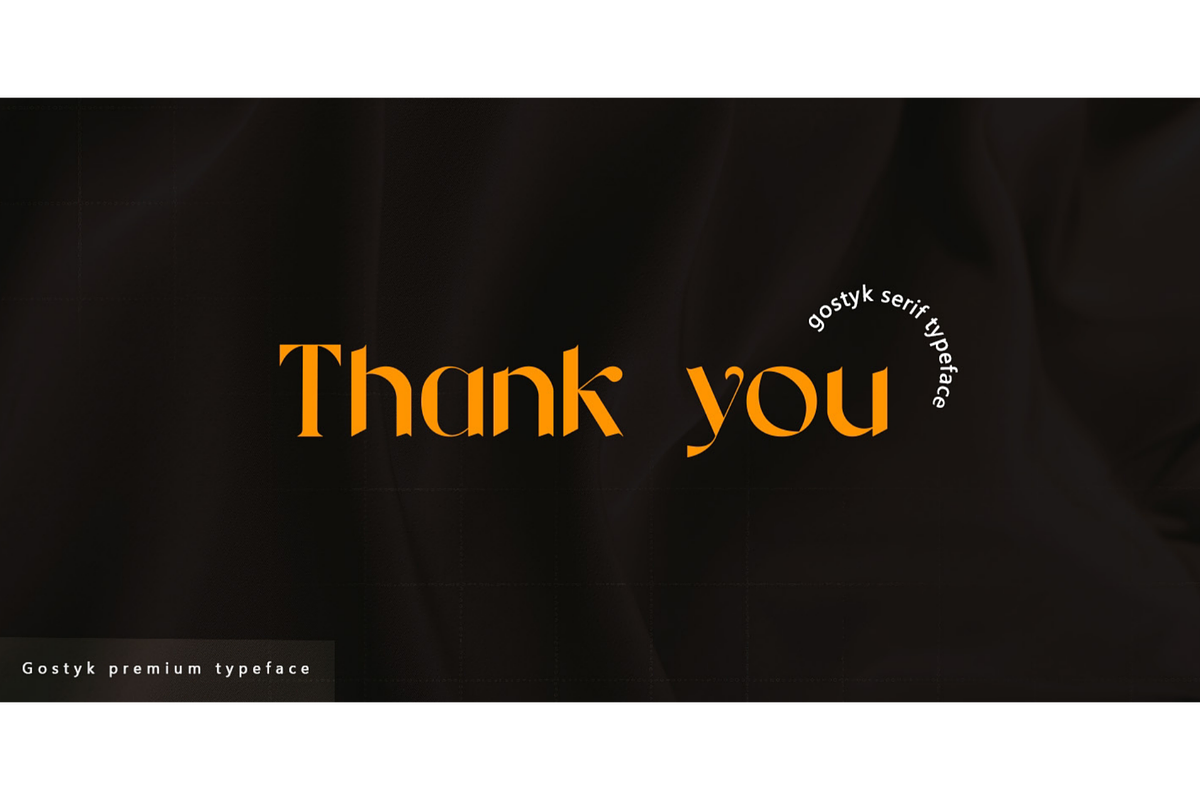 Gostyk - Modern Unique Serif Font, a Serif Font by Saxofont (Photo 10 of 10)
