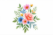 Vibrant Watercolor Floral Bouquet Bu, an Illustration by BIPLOB EXPERT (Thumbnail 3 of 14)