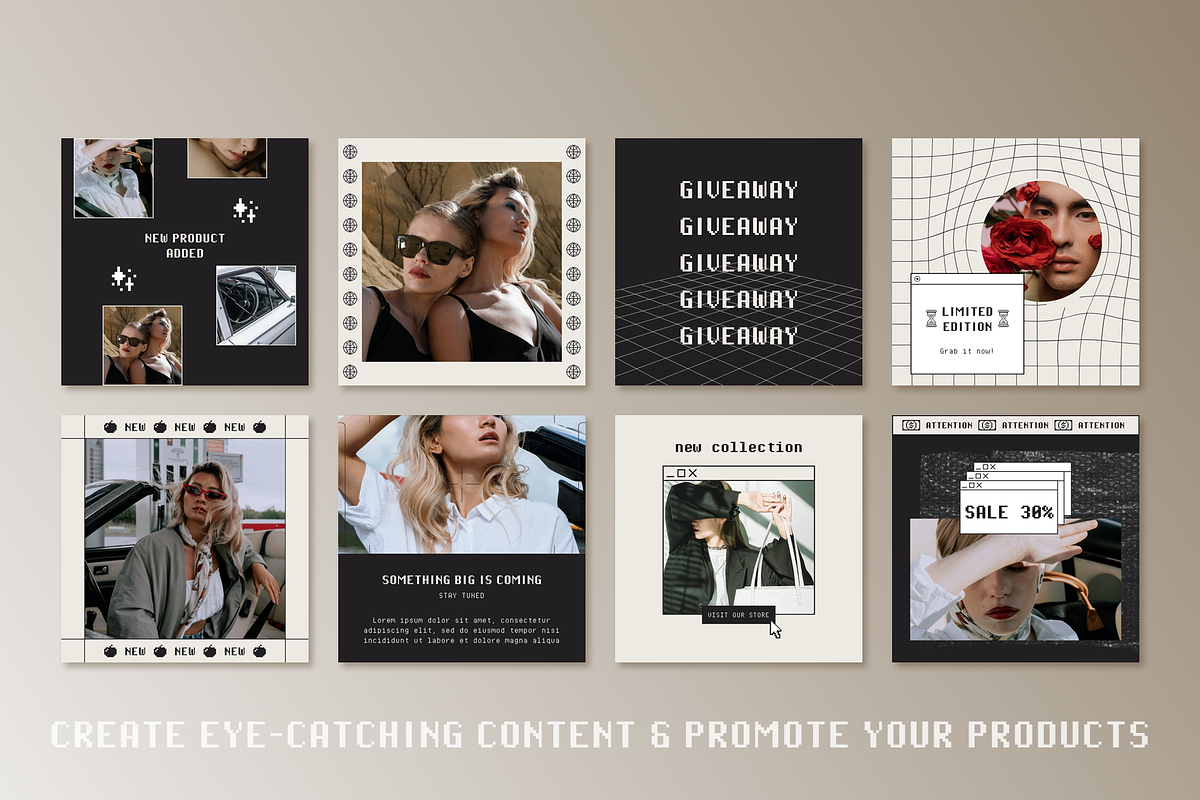 Retro Instagram Template | Canva, a Social Media Template by Bonumo (Photo 5 of 13)