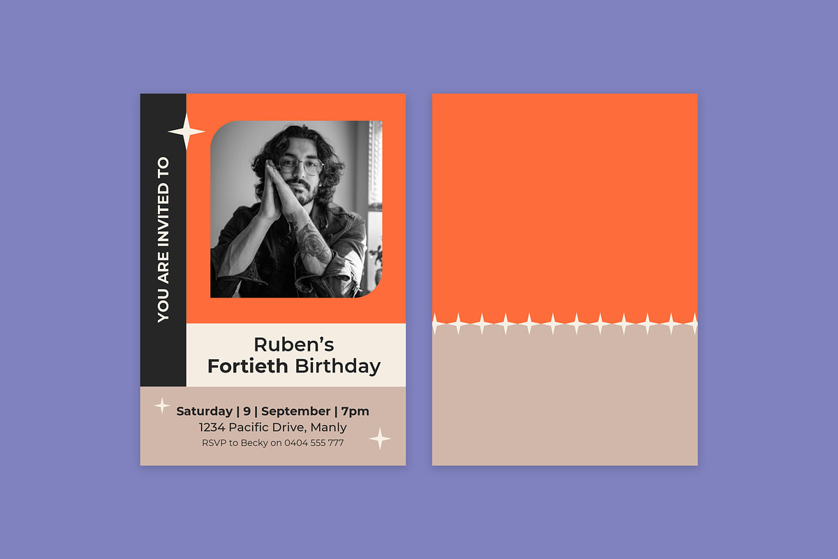 Ruben Birthday Invitation, an Invitation Template by Mountain Folk Creative (Photo 4 of 6)