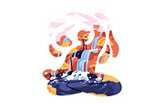 Meditation in nature, yoga set, a Person Illustration by PaperTrident (Thumbnail 5 of 7)
