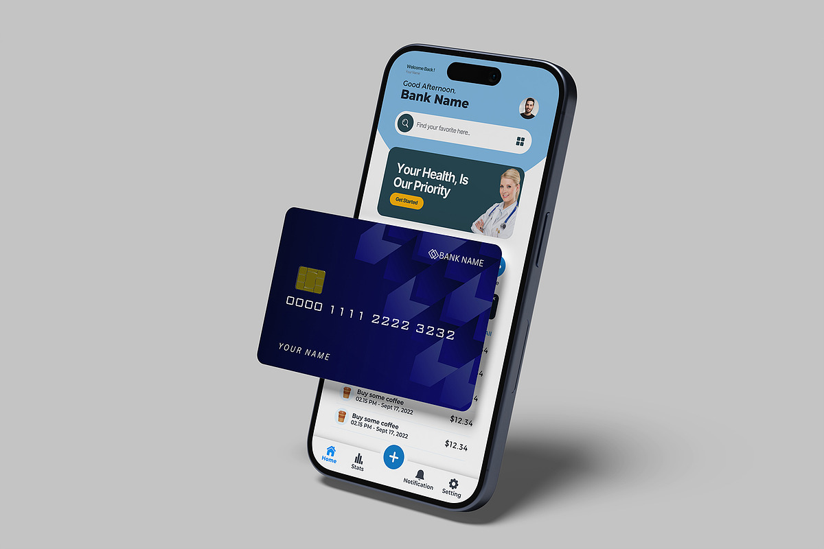 Smartphone and Credit Card Mockup, a Product Mockup by lamorastudio (Photo 11 of 11)