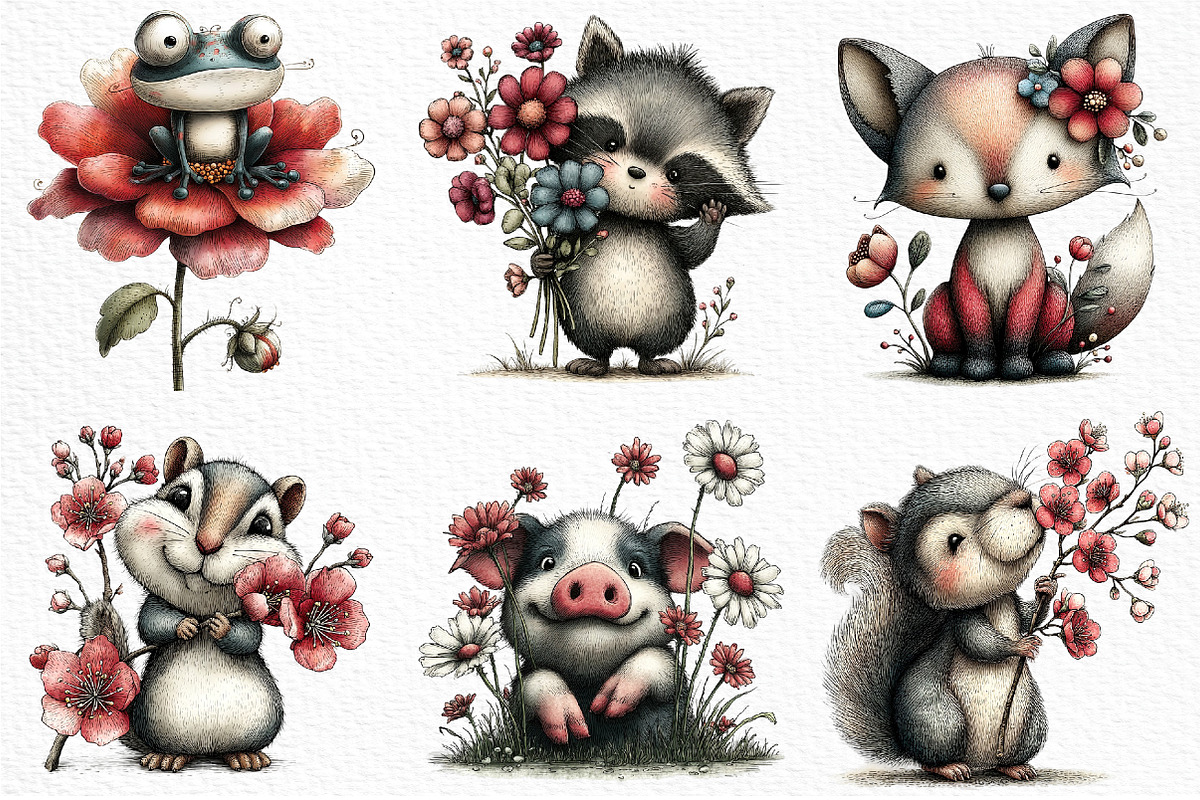 Whimsical Spring Clipart, an Illustration by Craft Nest (Photo 4 of 11)