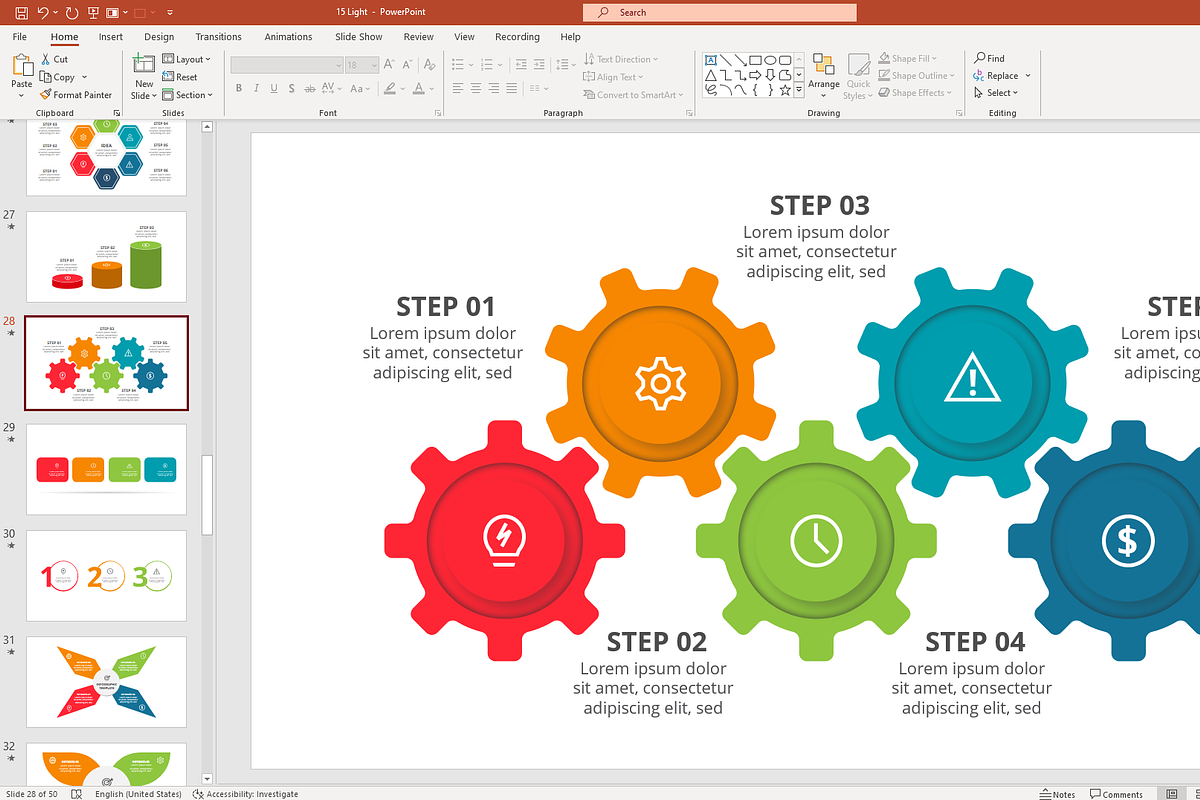 Colorful PowerPoint Template, a Presentation Template by Infographics project (Photo 6 of 13)