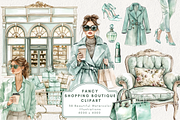Fancy Shopping Boutique Clipart, an Illustration by NadiaTheronArt (Thumbnail 1 of 4)