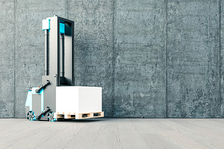 AGV forklift., an Industrial Photo by vanitjan