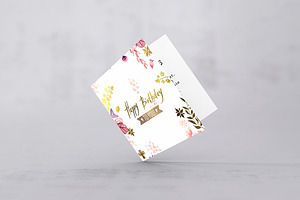 Square Greeting Card Mockups