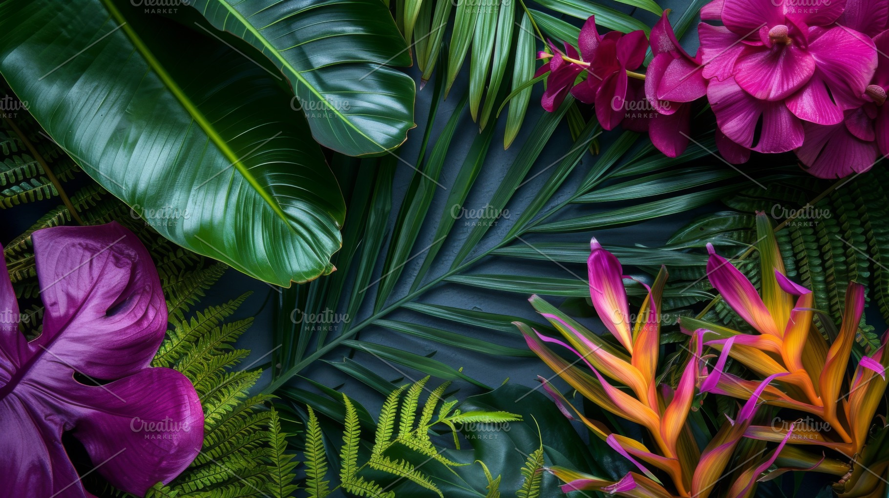 Tropical background, a Nature Photo by Handmadefont