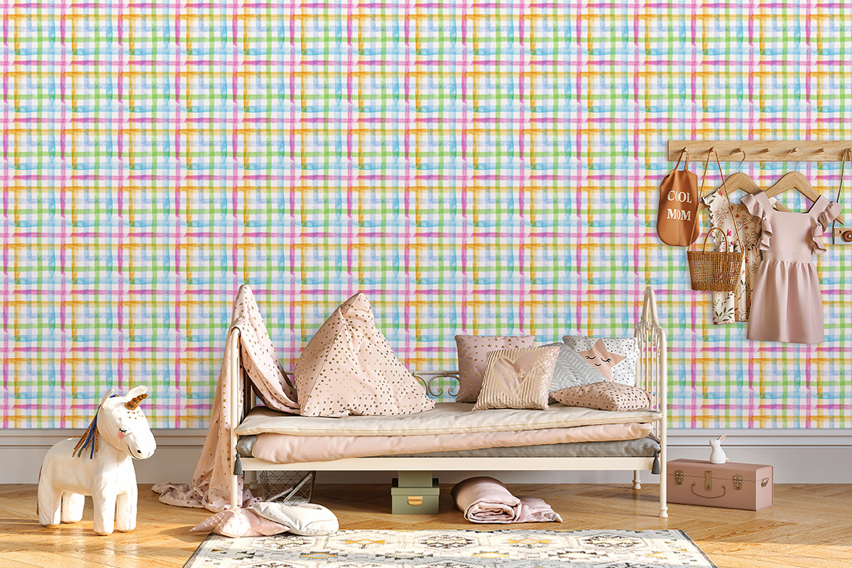 Watercolor rainbow plaid, a Pattern Graphic by Anya-D (Photo 8 of 9)