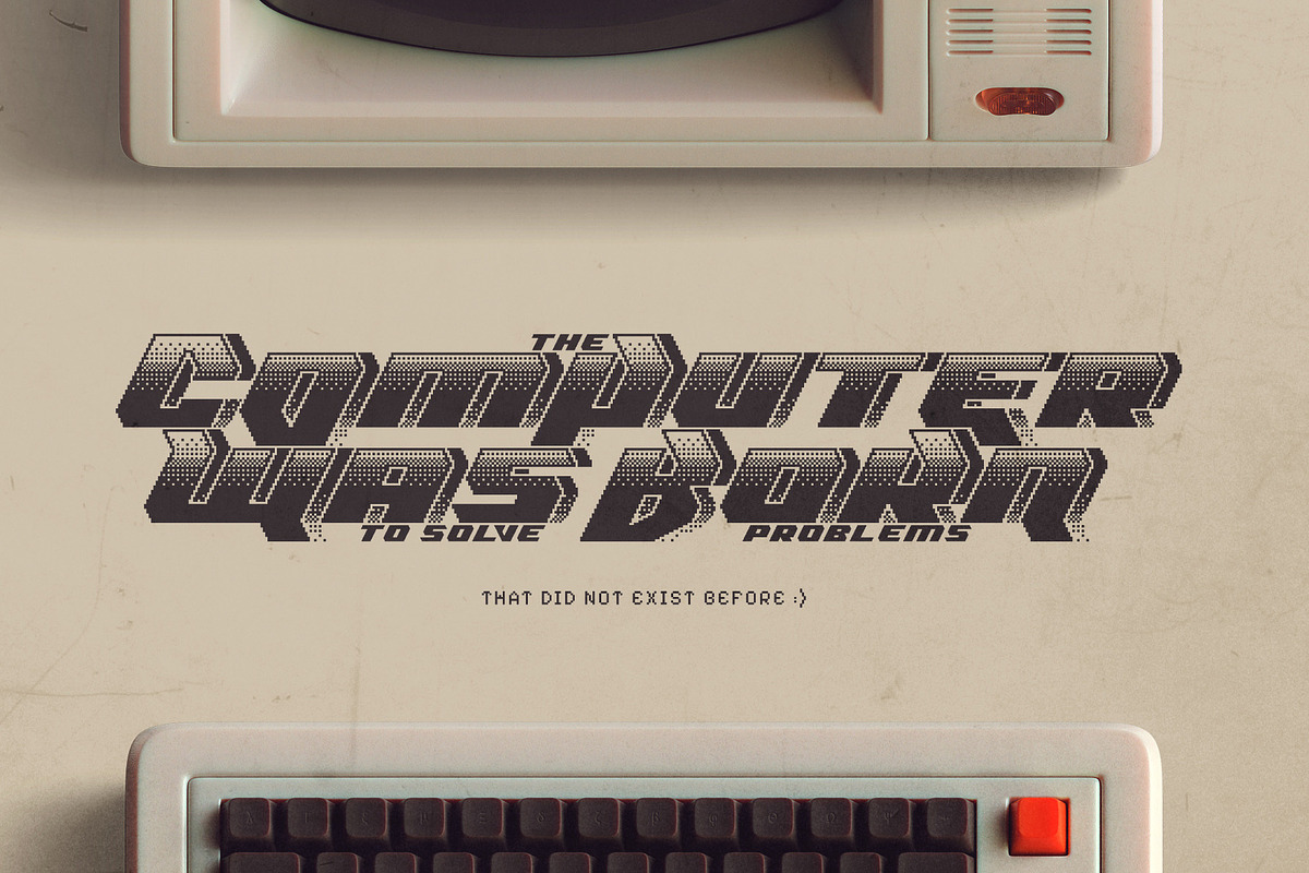 Dither Byte - Vintage Pixel Font, a Symbol Font by Gleb Guralnyk (Photo 3 of 10)