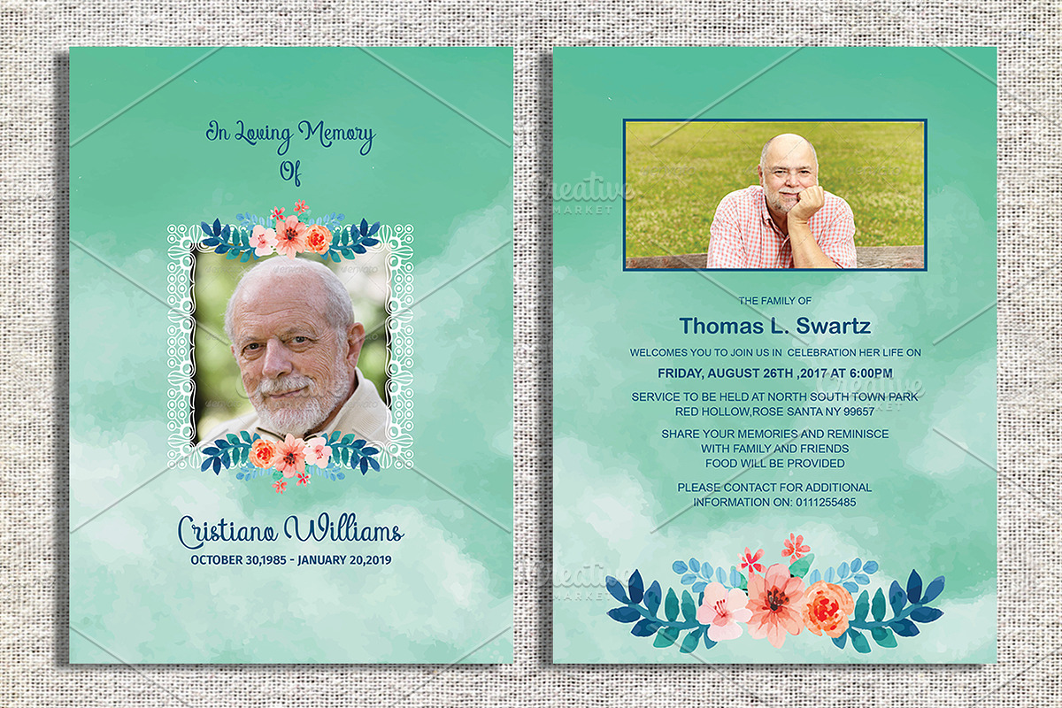 Funeral Announcement or Invitation, an Invitation Template by Madhabi Studio