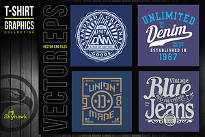 Vectors denim  t-shirt graphics