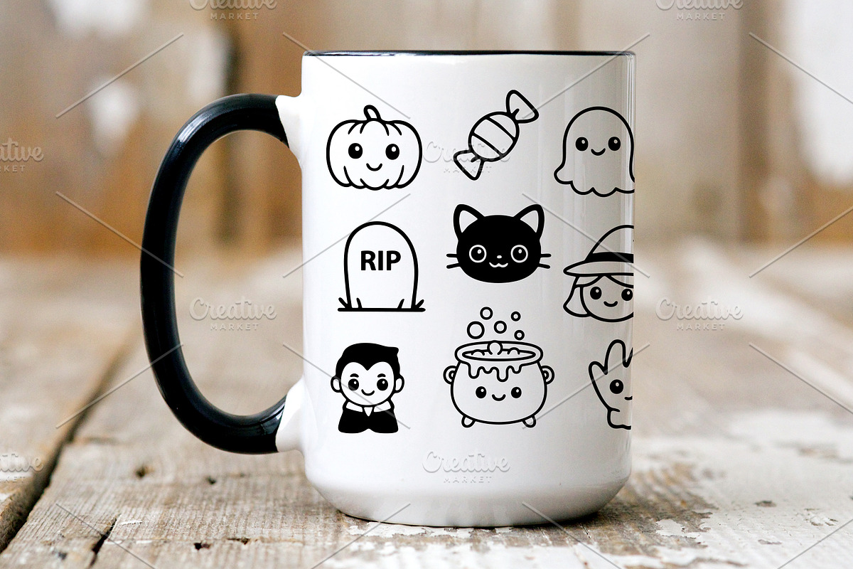 Cute Halloween Icon Set., an Outline Icon by kaisorn (Photo 4 of 5)