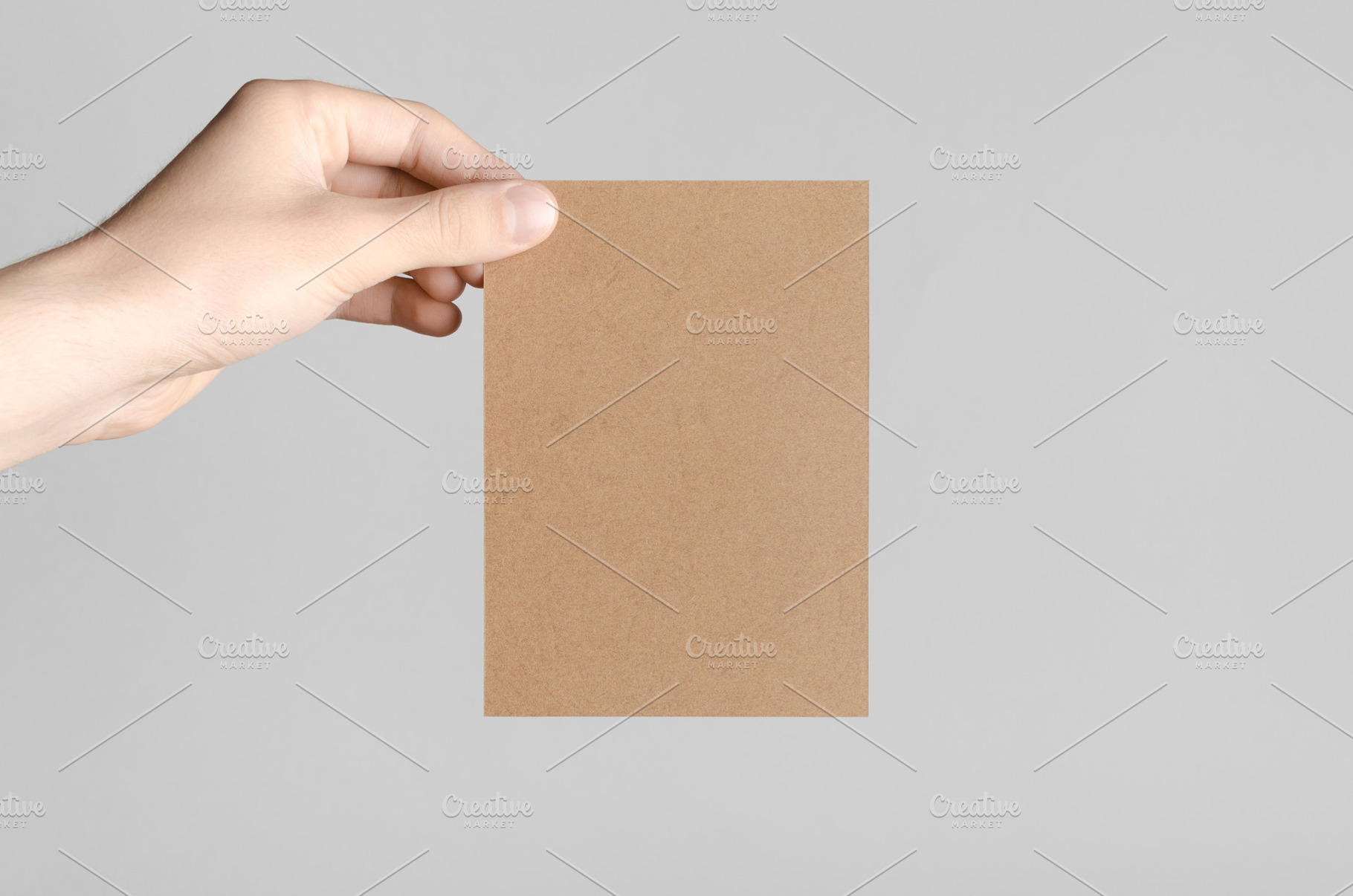 Kraft A6 flyer mockup JPEG, an Abstract Photo by Shablon