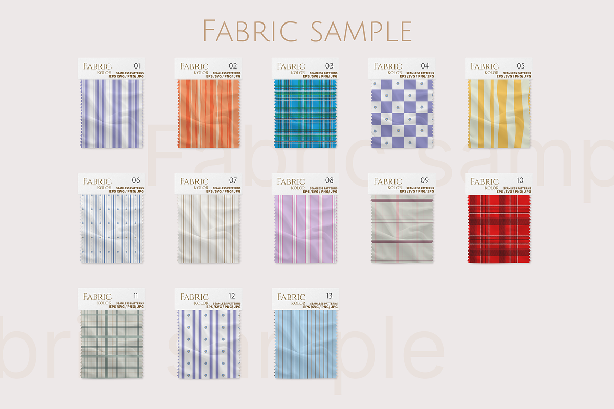 Cottage Stripe & Plaid Patterns, a Pattern Graphic by Casa Mandarina (Photo 2 of 12)