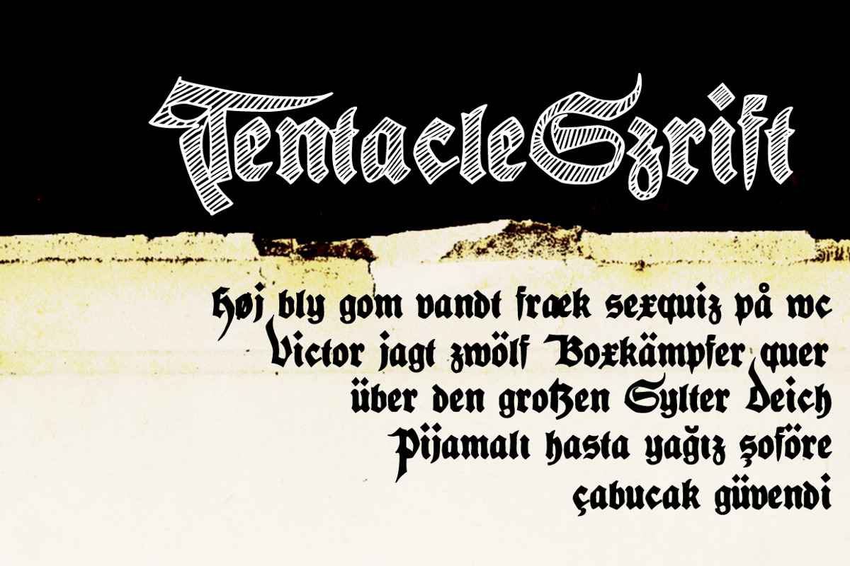 Tentacle Szrift preview 2