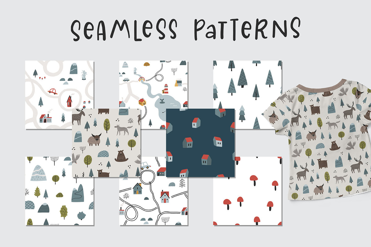 Scandi village. Maps & cards creator, a Graphic by Murvin (Photo 7 of 16)