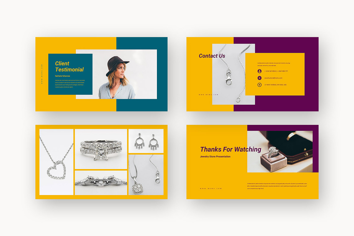 Memu : Jewelry Catalog Google Slides, a Presentation Template by Punkl Camp (Photo 17 of 17)