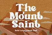 The Mount Saint - Bold Luxury Serif, a Serif Font by PutraCetol Studio (Thumbnail 1 of 11)