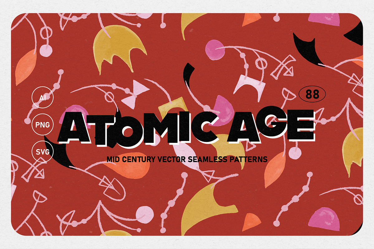 Mid Century Vector Patterns, a Pattern Graphic by angelainthefields (Photo 1 of 10)