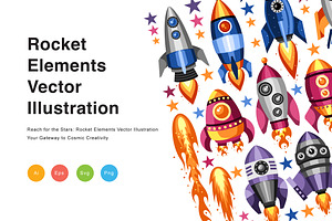 Rocket Elements Vector Illustration