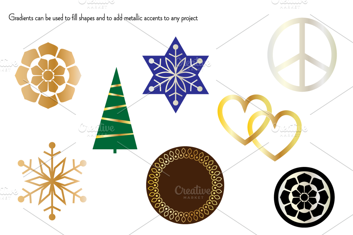 Gradient Metallic Backgrounds preview 3