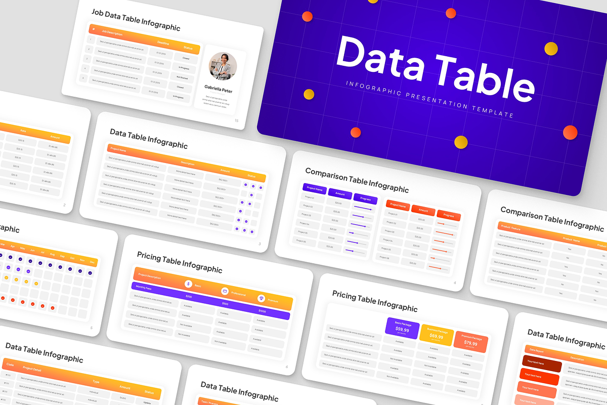 Data Table Presentation, a Presentation Template by Annora Studio (Photo 7 of 7)