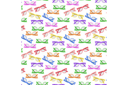 Vector colorful glasses seamless pattern