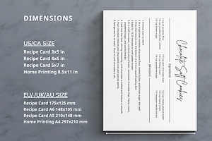 Minimalist Recipe Card Template