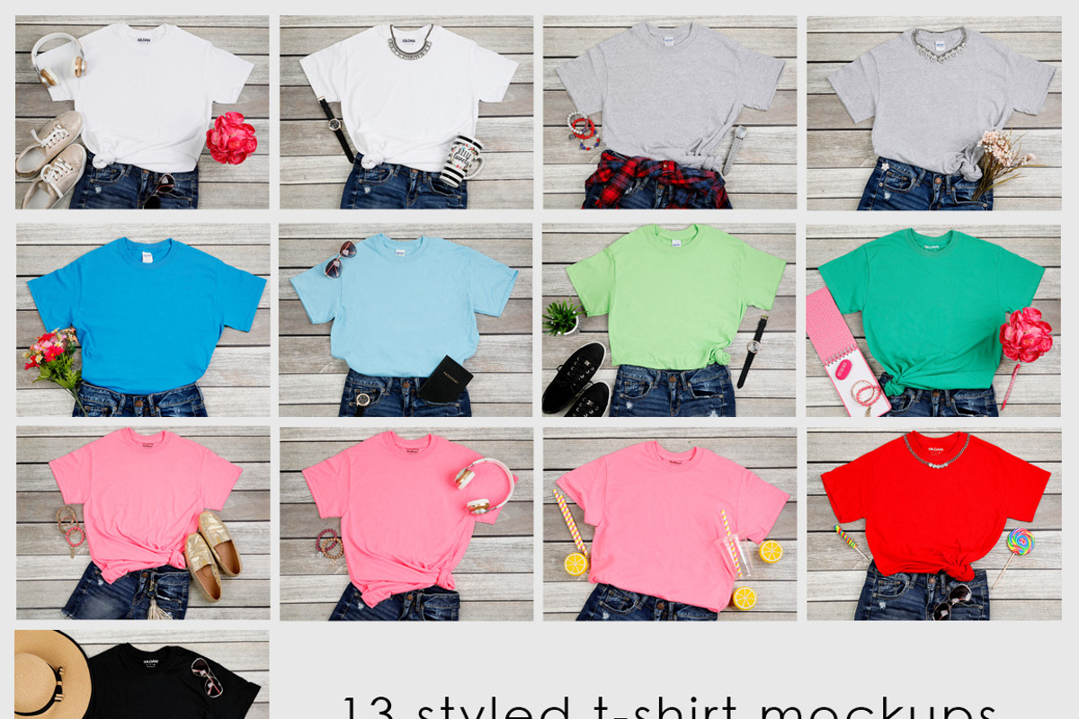 T-Shirt Mockup Bundle, a Shirt Mockup by SUBLIME Styled Stock (Photo 2 of 6)