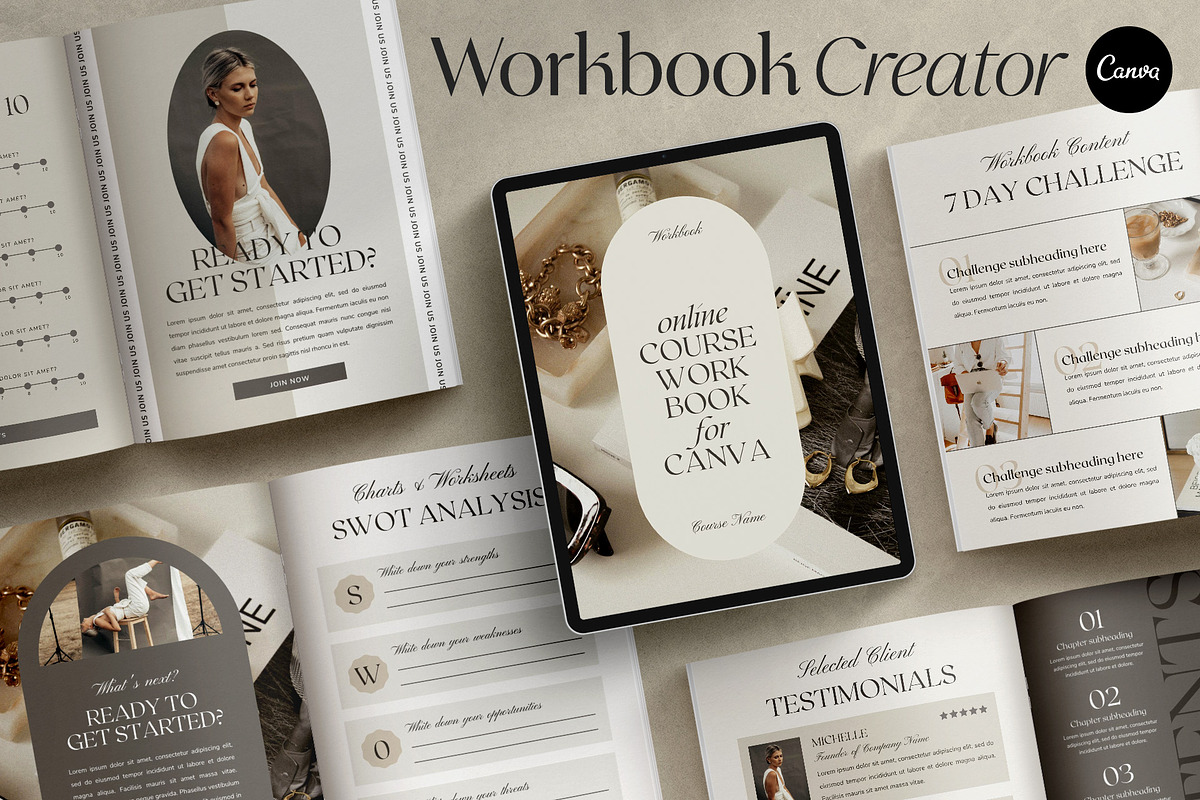Coach + Course Creator Bundle CANVA, a Magazine Template by Studio Loire (Photo 25 of 76)