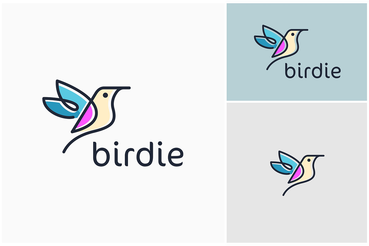 Flying Bird Line Art Logo, a Branding & Logo Template by ika trisiana (Photo 2 of 2)